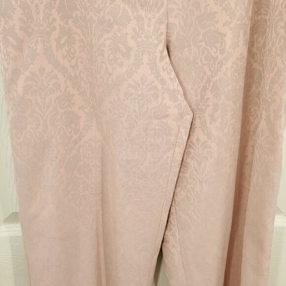 Talbots Damask Print Straight Leg Textured Patterned Dress Pants 8 Peach - Picture 8 of 16